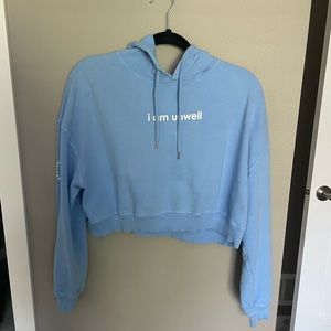 Call her daddy baby blue cropped sweatshirt